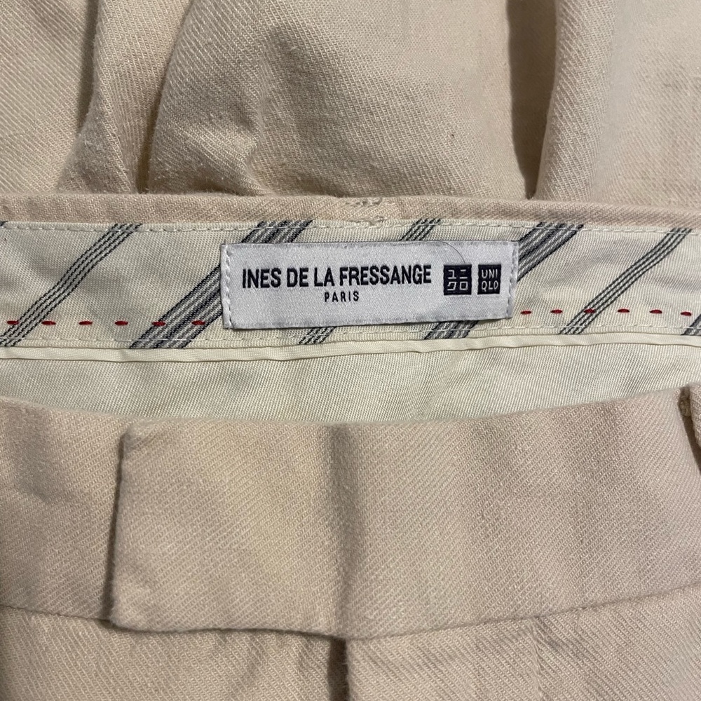 Uniqlo x IDLF Ines De La Fressange Cotton Linen Ankle Pants
